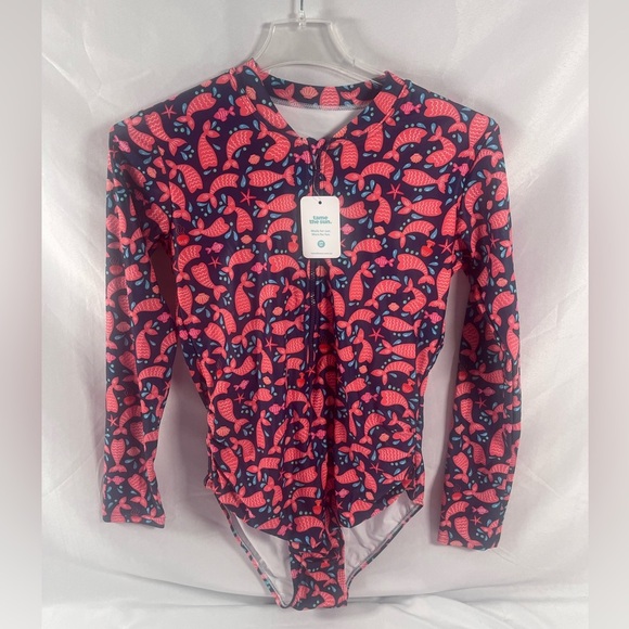 NWT Tame the Sun Long Sleeve Swimsuit One Piece Tummy Control, Sz 12 Rash Guard - Picture 1 of 5